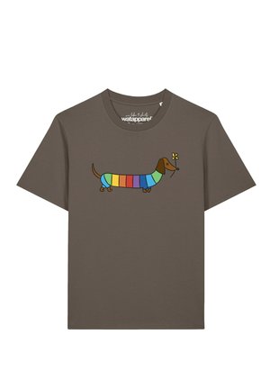 watapparel, REGENBOGEN DACKEL - T-Shirt print - mocha