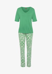 Selected, grün ecru gemustert