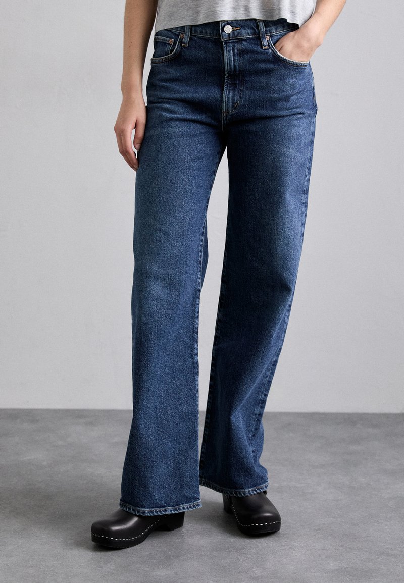 Agolde HARPER - Blugi loose fit - tempo dark marble indigo