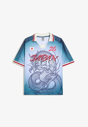 Bershka, FIFA WORLD CUP OVERSIZE POLO SHIRT - Polokošeľa - dark blue