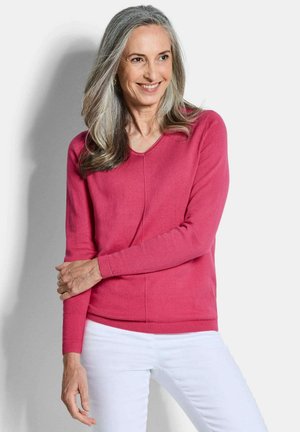 PULLOVER MIT V-AUSSCHNITT AUS COTTAMIRA - Strickpullover - coral