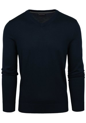 Suitable V NECK  - Trui - dark blue blue