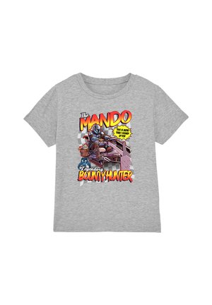 STAR WARS THE MANDALORIAN BOUNTY HUNTER SPEED BIKE - Print T-shirt - mottled grey