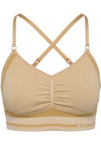 LULU SEAMLESS SCRUNCH  - Reggiseno sportivo con sostegno leggero - curds & whey melange
