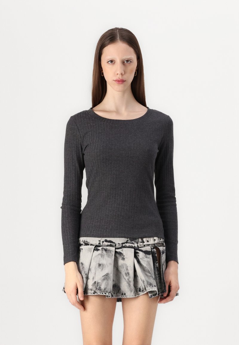 Even&Odd Langarmshirt - dark grey melange