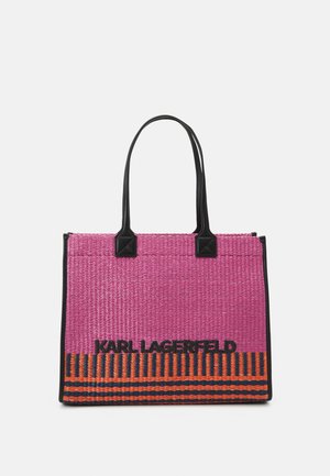 KARL LAGERFELD SKUARE TOTE - Bolso shopping - pink/black