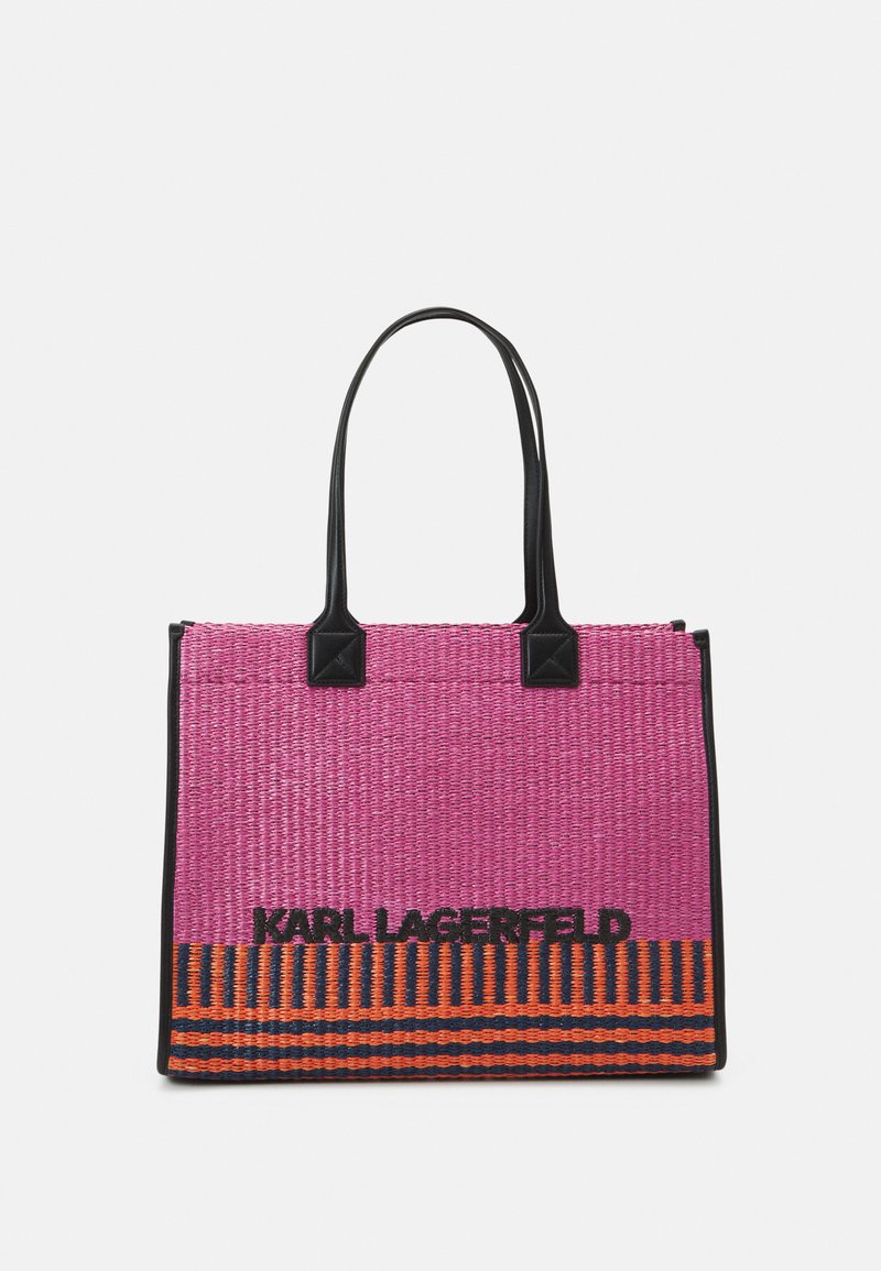 KARL LAGERFELD SKUARE TOTE - Bolso shopping - pink/black