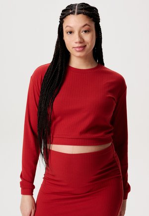 STILL SUND - Langærmet T-shirt - red ochre
