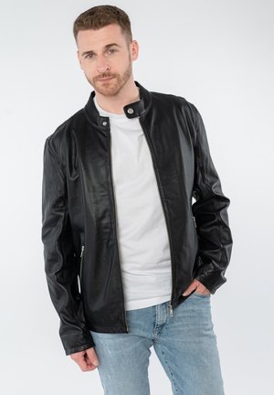 Leren jas - black