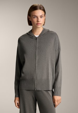 LONG WASHED KNIT - Kofta - dark grey