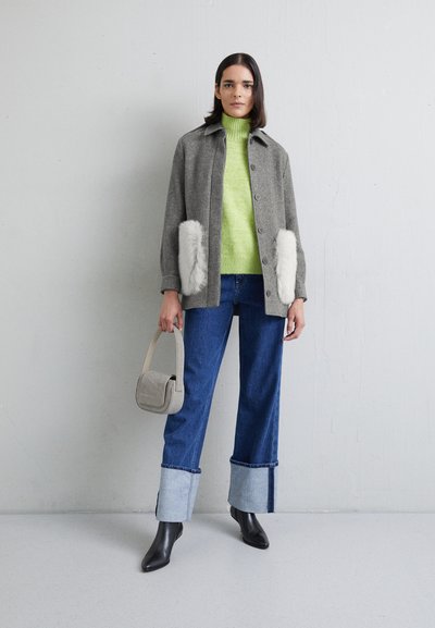 STUDIO ID MACI CAR SHORT WITH POCKETS - Κοντό παλτό - grey