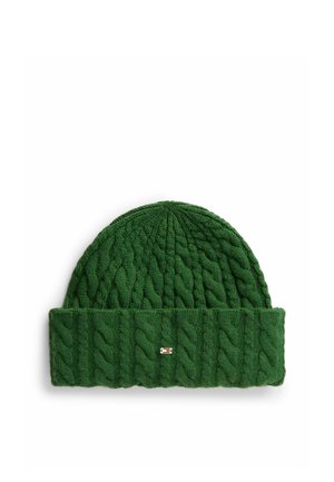 Tommy Hilfiger, ENAMEL FLAG CABLE BEANIE - Muts - deep evergreen