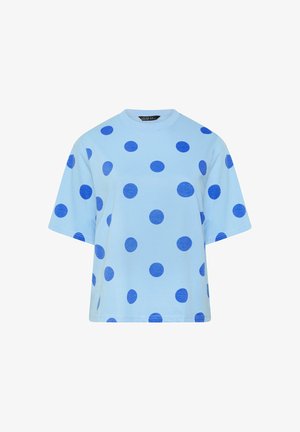 Yours Clothing, PLUS SIZE CASUAL TOPS - T-shirts print - baby blue