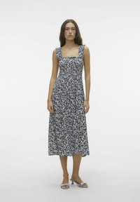 Vero Moda VMMENNY SMOCK CALF  - Dnevna haljina - navy blazer