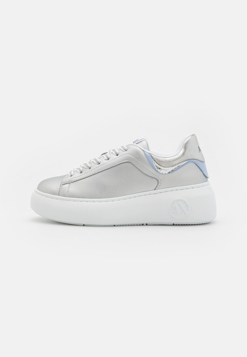 Armani Exchange LACE UP  - Športni copati - silver/dry gin