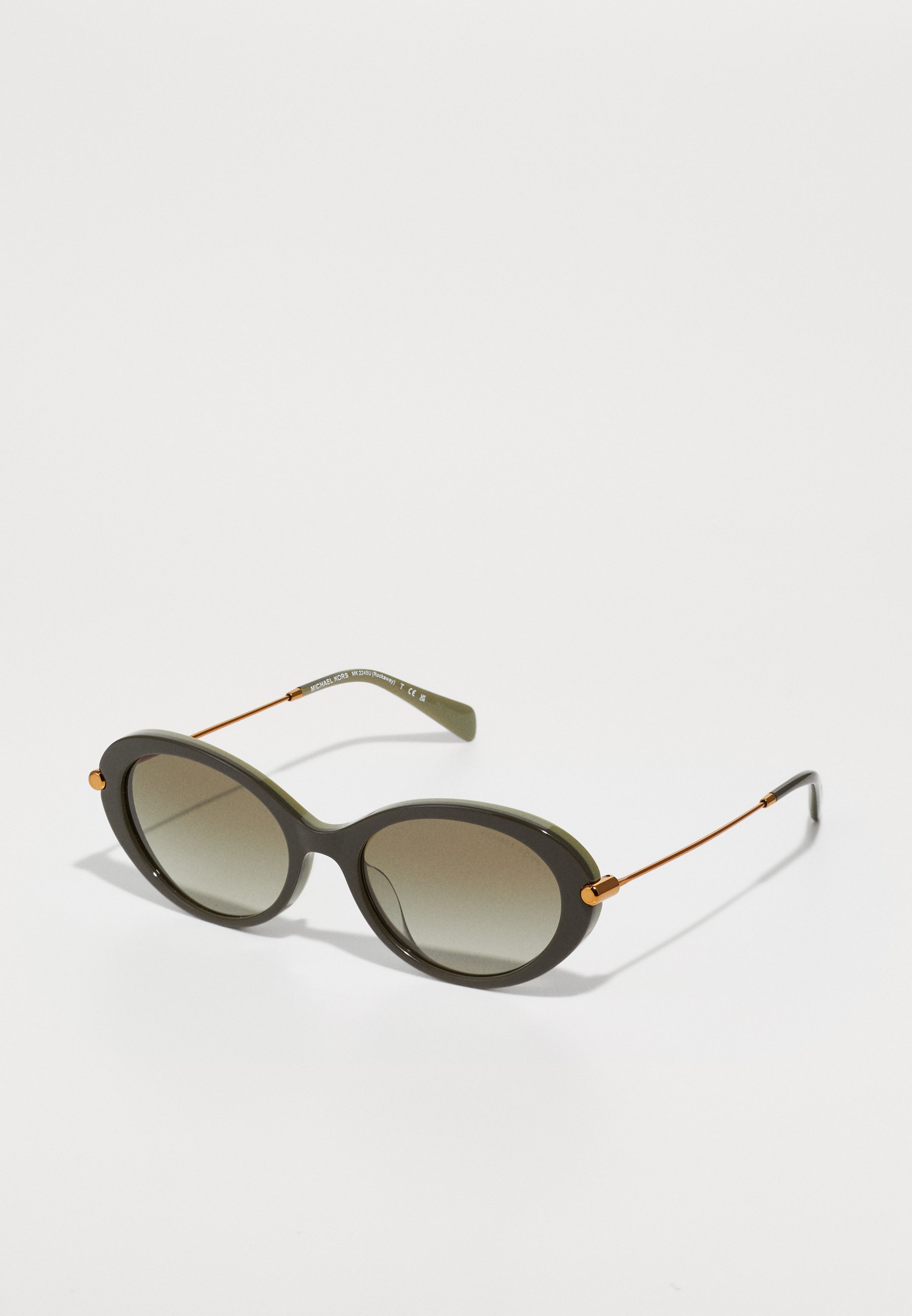 Michael Kors Forest Green Oversized Round Sunglasses Michael Kors Manchester L (58 - 16) with Green lenses and  main image 3