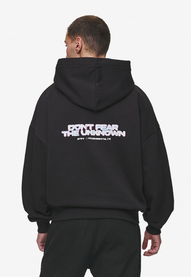 Pegador FAWN BOXY - Džemperis su gobtuvu - washed black