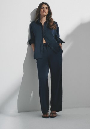 SET - Tygbyxor - navy blue