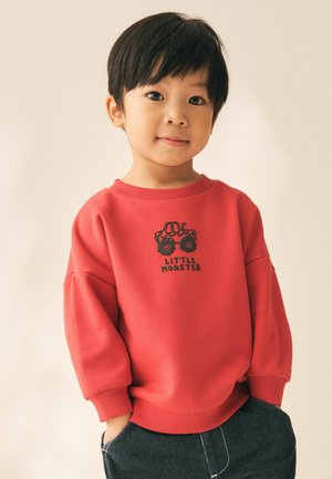 Next, REGULAR FIT - PRINTED CREW NECK SWEAT TOP  . - Sweatshirt - red truck