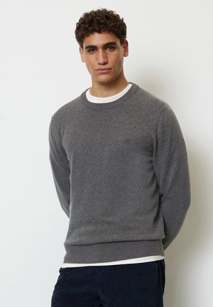 Marc O'Polo RUNDHALS REGULAR AUS SOFTEM - Strickpullover - graphite grey melange