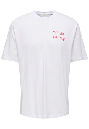 Only & Sons, ONSAXEL PASSA TEE - Tričko s potlačou - bright white