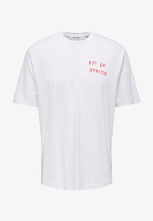 Only & Sons, ONSAXEL PASSA TEE - Tričko s potlačou - bright white