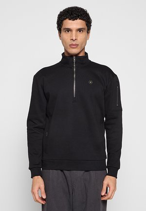 HALF ZIP BRUSHED - Sweater - black