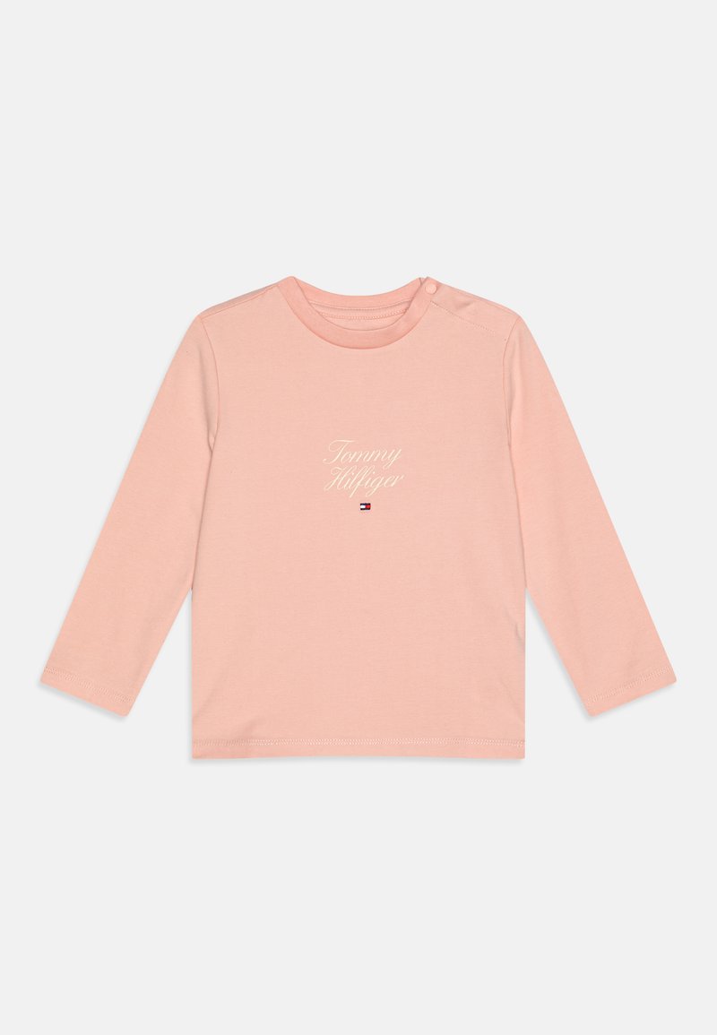 Tommy Hilfiger ESSENTIAL PRINTED TEE UNISEX - Ilgarankovis viršutinės dalies drabužis - soft rose