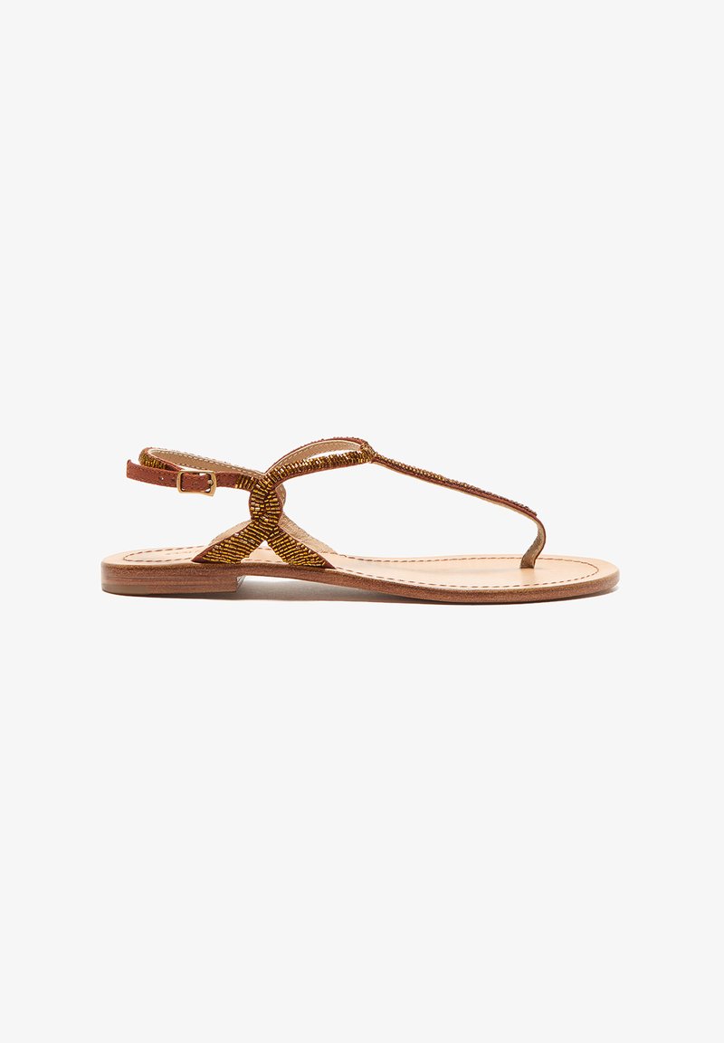 Maliparmi CUTS BEADS - Sandales tongs - gold