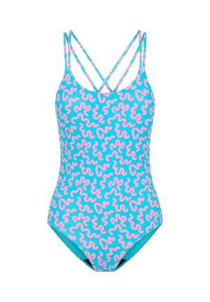 Badeanzug - wavy blue