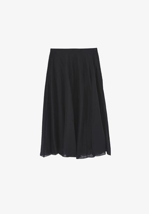 OXXO, OXXO MIDI FLARED WOVEN SKIRT - A-Linien-Rock - black