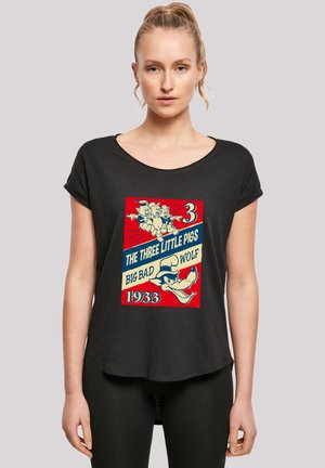 LONG CUT DISNEY CLASSICS DIE DREI KLEINEN SCHWEINCHEN - Print T-shirt - black