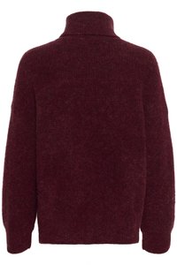 Gestuz ALPHA ROLLNECK - Strikkegenser - blood red mélange
