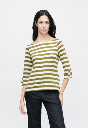 Bluză cu mânecă lungă - egret/olive