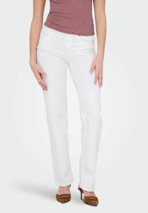 ONLBLUSH MID DOT NOOS - Straight leg jeans - white