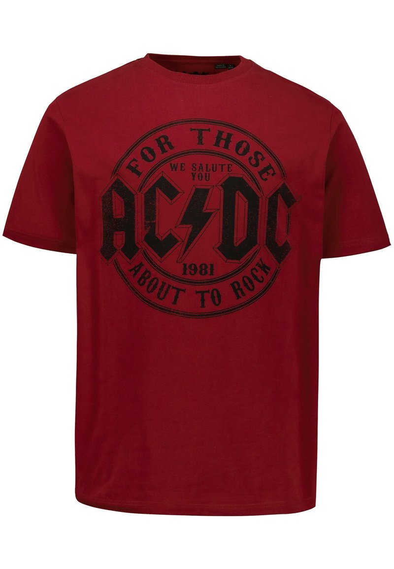 JP1880 AC/DC Camiseta estampada rostrot/rojo oscuro