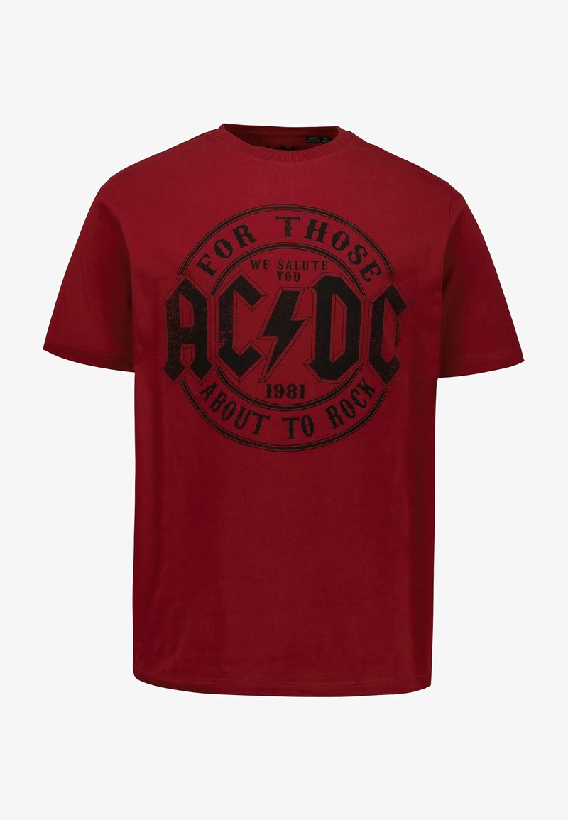 JP1880 AC/DC Camiseta estampada rostrot/rojo oscuro