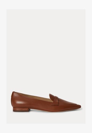 Lauren Ralph Lauren, AUDRI WAXED LEATHER LOAFER - Našuchovačky - tan