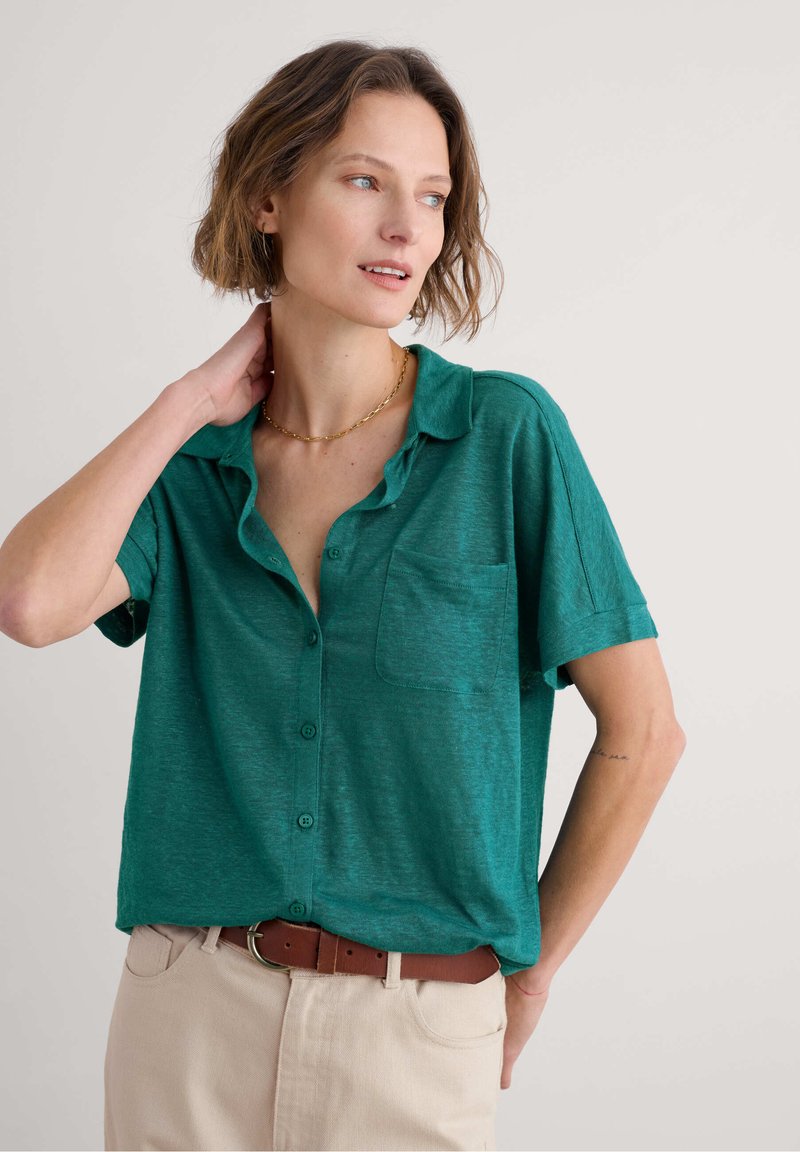 Seasalt Cornwall PARSLEY FERN - Button-down blouse - pine shoots - pine shoots