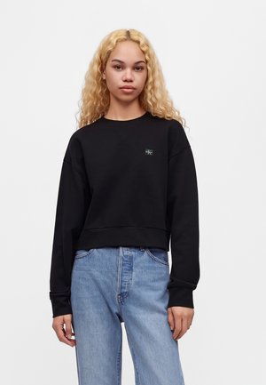 Calvin Klein Jeans, FRENCH LABEL CREW  - Суитшърт - black