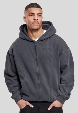 MIT NÄHTEN - Sweat zippé - black washed