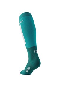 CEP KNEE HIGH SKIING THERMO KOMPRESSION - MADE IN GERMANY - Calzettoni - turquoise green