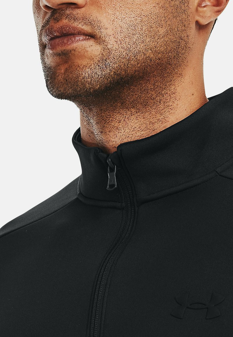 Under Armour 1/4 ZIP - Sweatshirt - black/noir chiné - ZALANDO.FR
