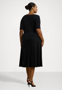 Lauren Ralph Lauren Woman STETCH BOTTON MIDI DRESS - Jerseyklänning - black