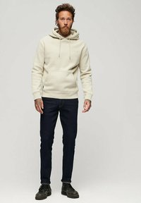 Superdry & Co ESSENTIAL LOGO  - Felpa con cappuccio - light stone beige