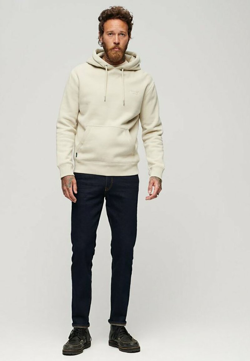 Superdry & Co ESSENTIAL LOGO  - Felpa con cappuccio - light stone beige