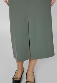 VILA HIGH WAIST - Maxisukňa - duck green