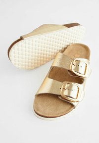Next DOUBLE STRAP - Matalakantaiset pistokkaat - gold textured
