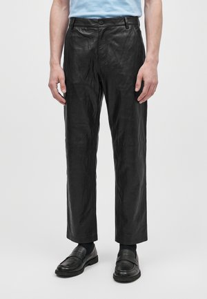 Samsøe Samsøe, SANOAH TROUSERS - Кожени панталони - black