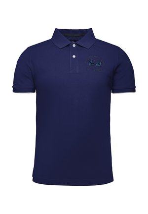 Poloshirt - deep blue map pk